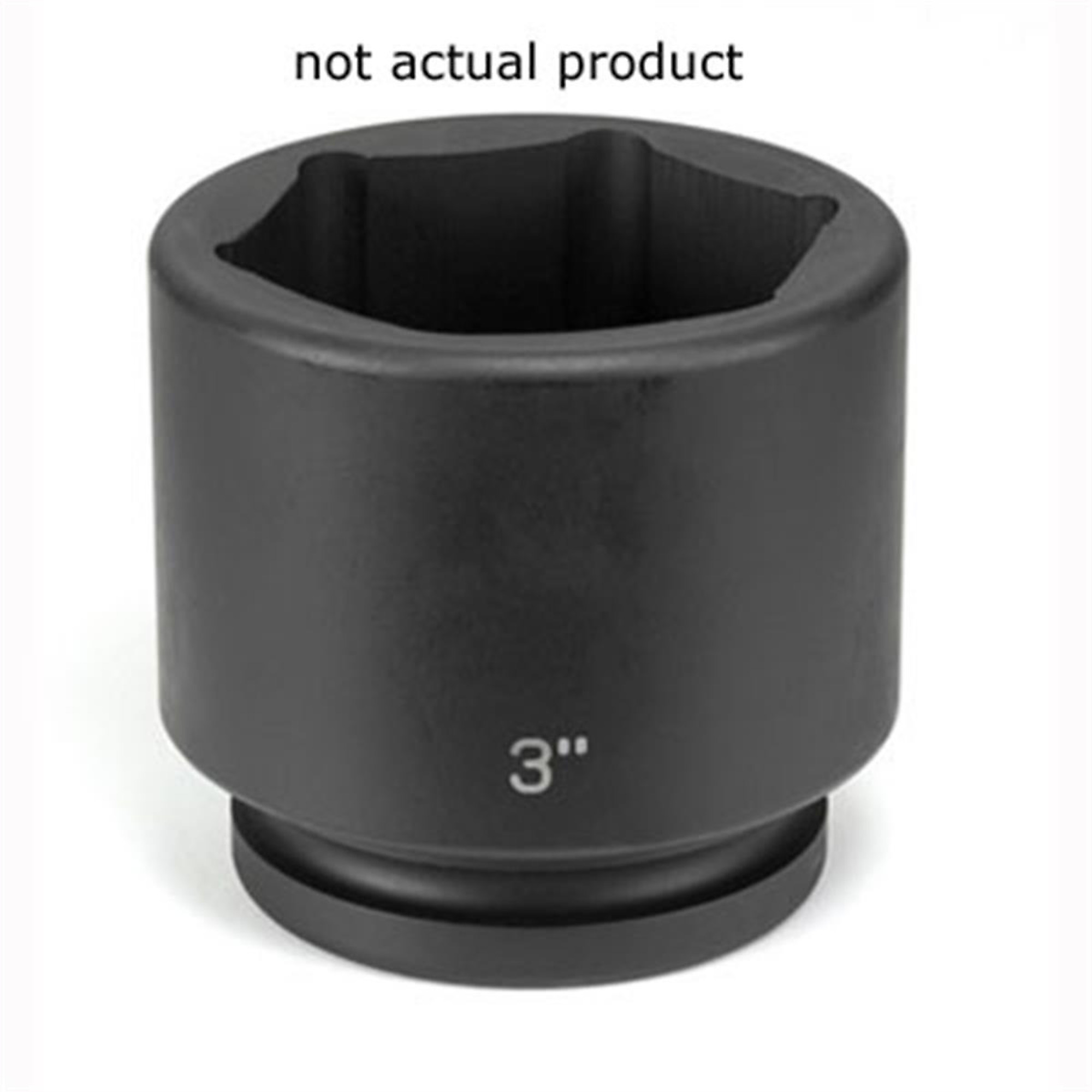Grey Pneumatic Impact Socket — 1 11/16in. Drive, 6-Point, Black, Model# GRE4054R